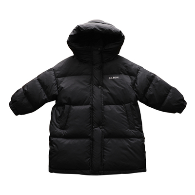 女童90白鸭绒冬季羽绒服连帽外套