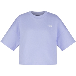 北面女高腰短款纯棉短袖T恤运动户外透气新款TheNorthFace|8DCF