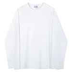 nick tian 休闲简约风圆领白色长袖T恤男秋冬基础款叠穿套头打底