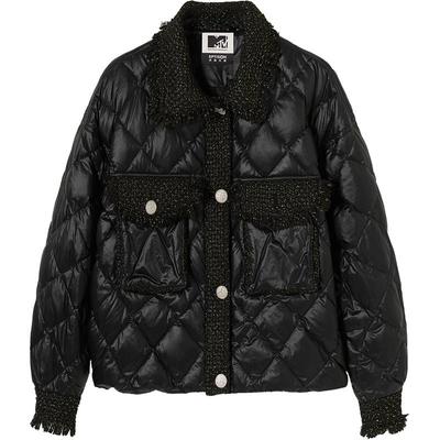 衣品天成保暖黑色外套羽绒服