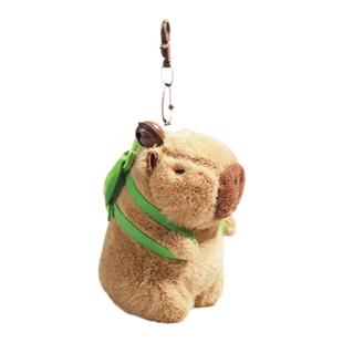 正版卡皮巴拉书包包挂件水豚书包挂饰毛绒公仔车钥匙扣迷你包挂件