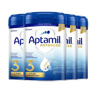 【官方】英国爱他美白金版3段1-3岁德国品牌婴幼儿奶粉800g*4罐