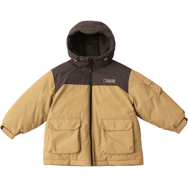 儿童羽绒服2025冬季新款加厚男童羽绒服女童拼色中大童装亲子4867