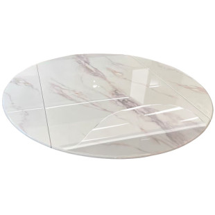 折叠圆桌伸缩岩板家具耐高温贴膜哑光大理石餐桌子防烫透明保护膜