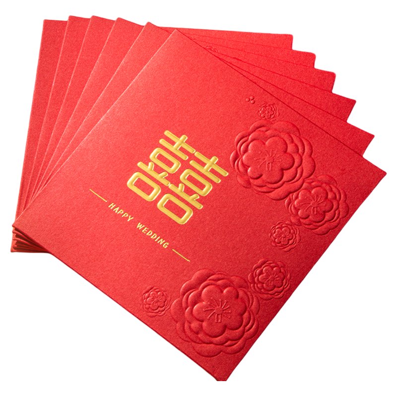 中式婚礼烫金喜字抛洒利是封
