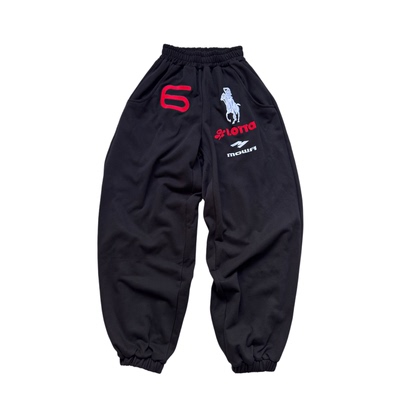 ASTT25FW战马刺绣宽松加长卫裤