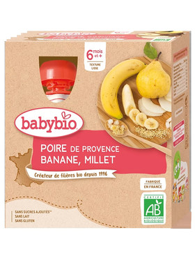 代购babybio果泥无添加无糖婴儿