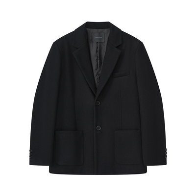 休闲简约毛呢西装外套