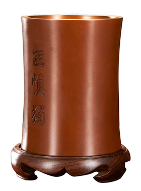 铜笔筒摆件教师节送领导案台