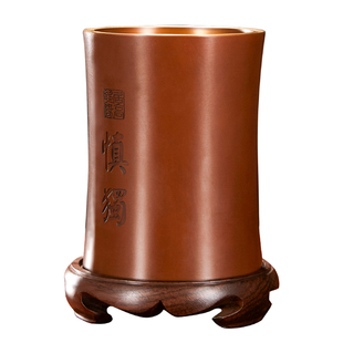 全铜慎独笔筒摆件教师节礼物送老师纪念品送领导办公室装饰品高档