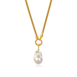 Amber Lollipop巴洛克珍珠项链女s925银颈链轻奢小众高级感毛衣链