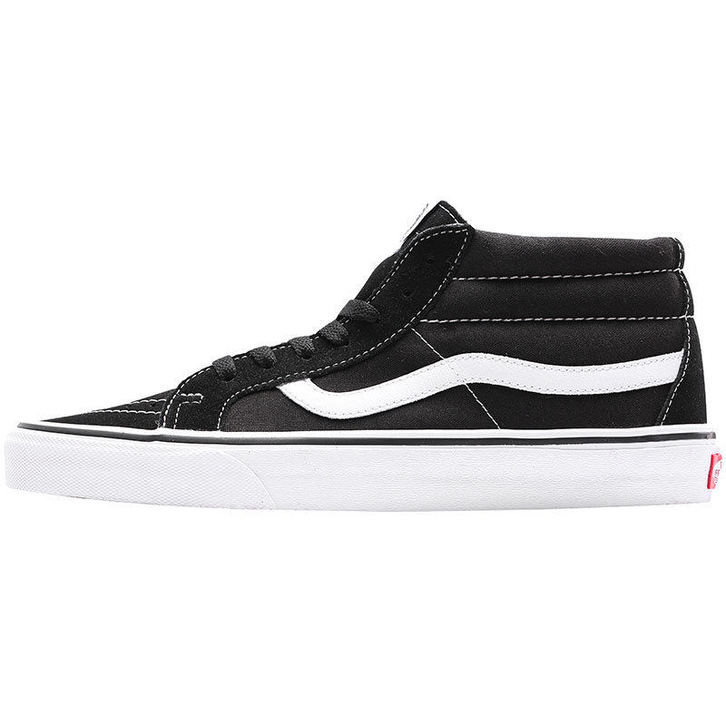 vanssk8mid黑白中帮男女鞋情侣