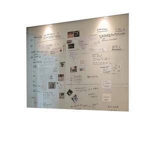 双层磁性白板珐琅板磁吸墙面平替墙贴可磁吸写字板家用儿童画板磁力上墙自粘照片装饰贴可擦写教学办公黑板墙