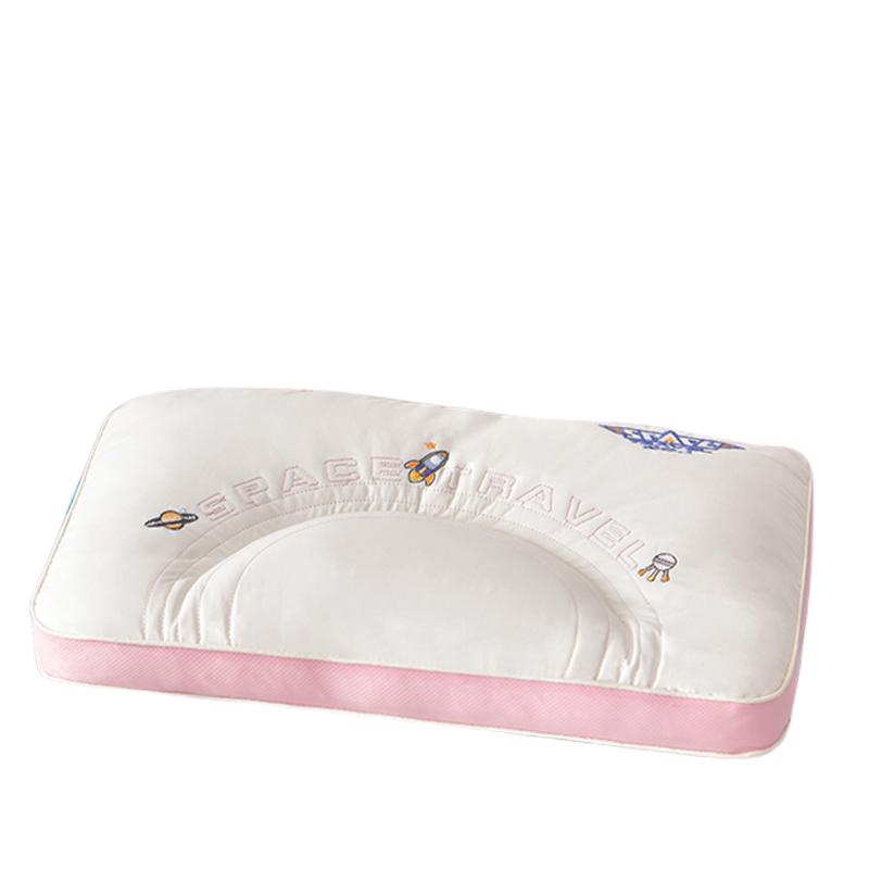 a类儿童防螨枕全棉羽丝枕1-3-6岁宝宝枕头枕芯一对装矫正羽丝绒