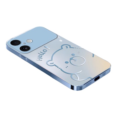 渐变水豚适用苹果17手机壳iPhone16/15/14/13PROMAX新年款华为Mate80马年OPPO情侣NOVA14可爱Reno15pro玻璃套