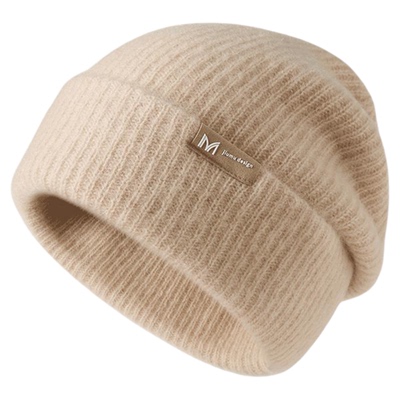 玖慕羊绒帽子大头围女秋冬羊毛帽