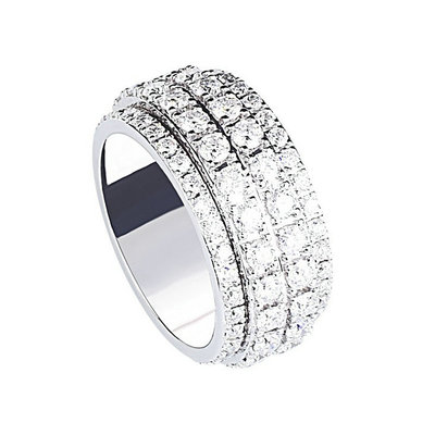 满钻豪华宽版男戒钻戒18K金指环