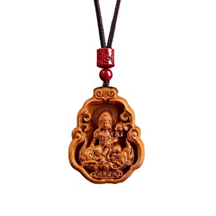 普陀山桃木赤马项链太岁吊坠本命年本命佛守护神男女款护身符化符