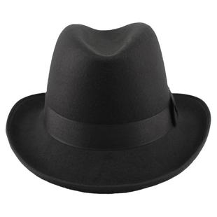 稍大头围春秋冬男女经典复古汉堡帽毛呢礼帽洪堡英伦欧美爵士帽