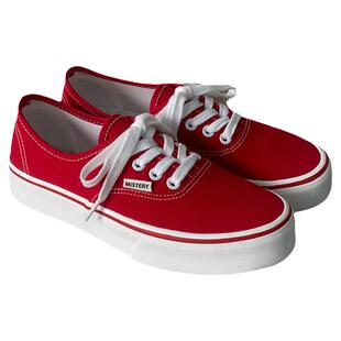 大红色低帮帆布鞋女港味百搭轻便鞋子女2026春季新款ins滑板鞋女