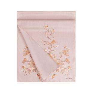 万事利珍珠光泽真丝丝巾女妈妈双面丝绸桑蚕丝长巾披肩外搭礼盒装