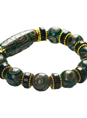 文玩九眼天然玉髓西藏真品手链