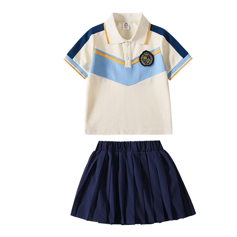 夏季小学生校服毕业照班服短袖套装儿童学院夏天运动会幼儿园园服