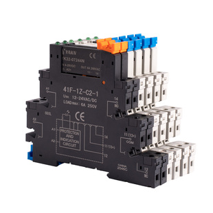 宏发超薄继电器模组41F-1Z-C2-1薄片式固态中间继电器底座HF41F型