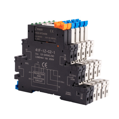 宏发薄片式中间继电器模组YK41F