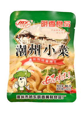 潮汕大妈明香园潮州小菜潮州特产美食咸菜下饭菜配粥佐菜榨菜即食