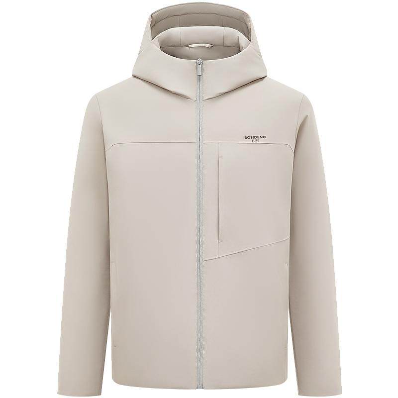 波司登2025秋冬新款男经典商务羽绒服连帽短款鹅绒外套B250134123