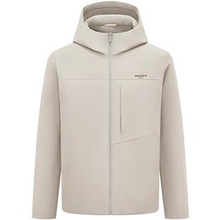 波司登2025秋冬新款男经典商务羽绒服连帽短款鹅绒外套B250134123