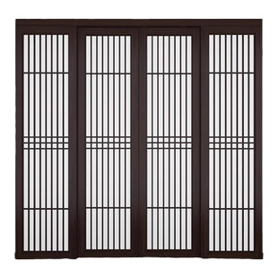 隔断门新中式实木推拉门阳台门定制宋代美学卧室吊轨门推拉折叠门