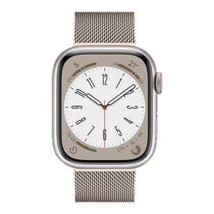 iserisewatch适用iWatchs10代苹果手表s11金属男女款表带apple watch9米兰尼斯不锈钢SE透气41mm45高级Ultra3