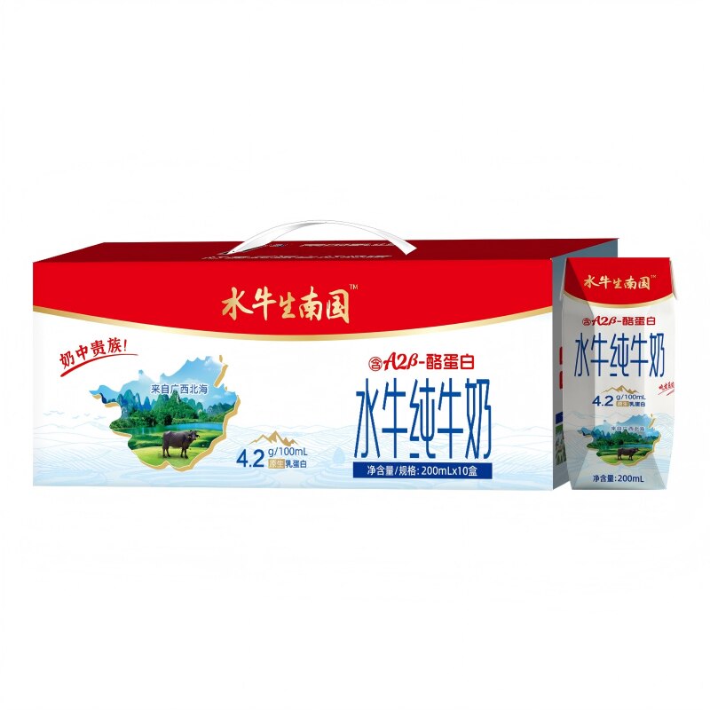 4.2g南国乳业水牛纯牛奶200mL