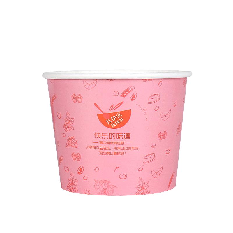 双PE淋膜厚切炒酸奶纸碗工厂直销