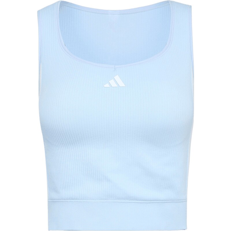 adidas阿迪达斯女子凉感无缝修身训练运动无袖背心健身上衣LF0075