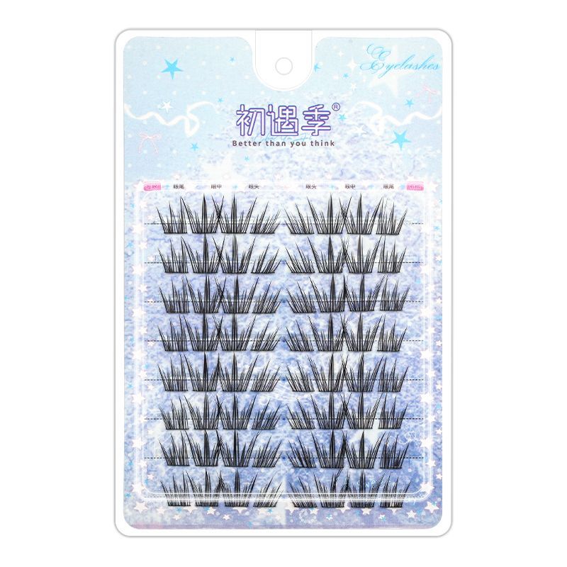 初遇季高智感黑棕幻蝶睫特调自然仿真假睫毛亚裔混血氛围感