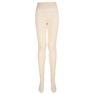 燕麦色针织打底裤女2024新款秋冬羊绒保暖加绒冬天外穿白色连裤袜