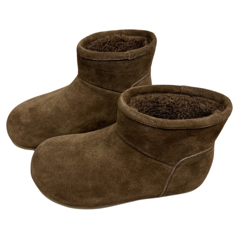 真皮内增高加绒保暖雪地靴女2025冬季新款高帮勃肯鞋丑萌东北棉靴