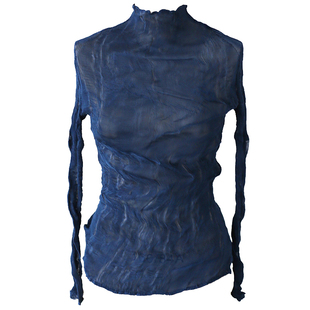 褶皱长袖丝质上衣内搭夏高级2025新款设计感女装气质修身通勤穿搭