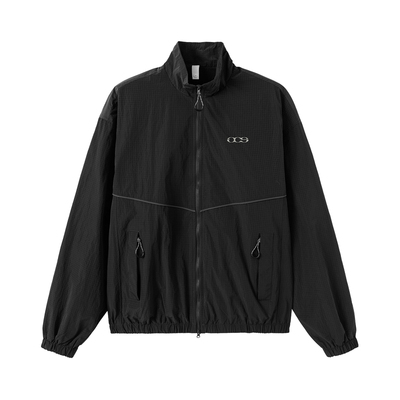 ICS/ICONSLAB 轻盈舒适尼龙格嵌条翻领夹克机能拼接户外休闲外套