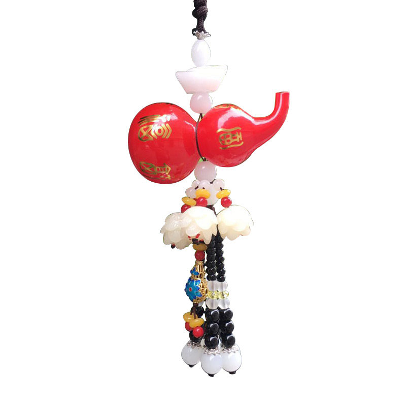 红色葫芦后视镜男女汽车挂件