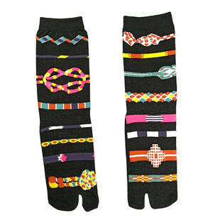 袜子铺子2023绳结日本SOUSOU款分趾袜二指袜足袋高筒纯棉木屐人字