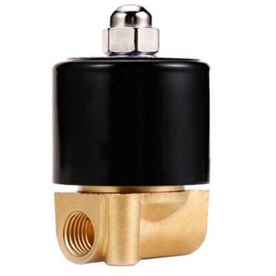 BOPU博普电磁阀常闭G1/4铜水气阀G1/8电子开关控制阀2W-025-08 06