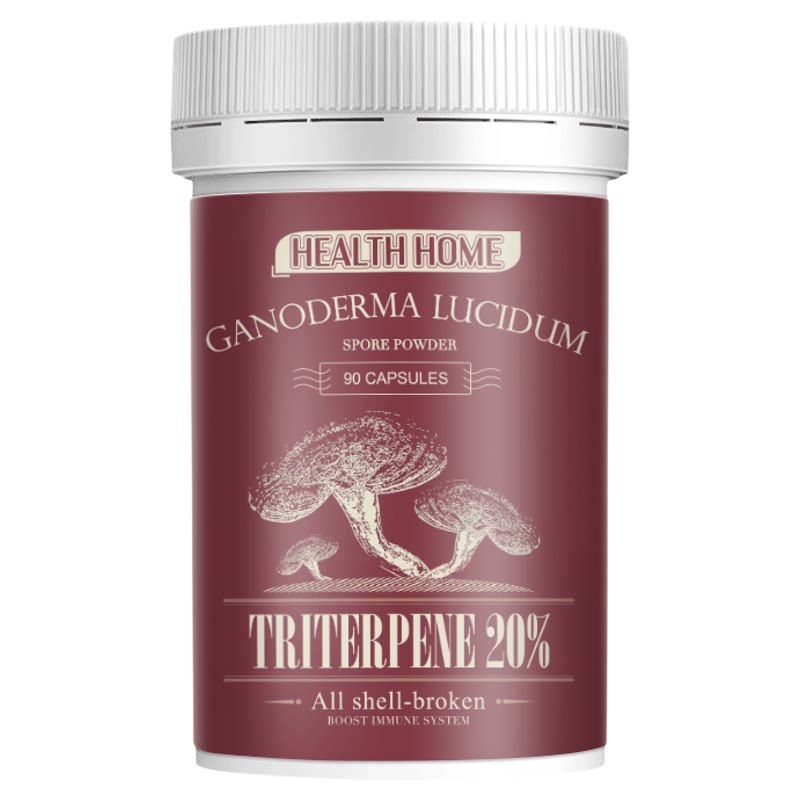 HealthHome灵芝孢子粉胶囊破壁去壁三萜含量20%中老年保健