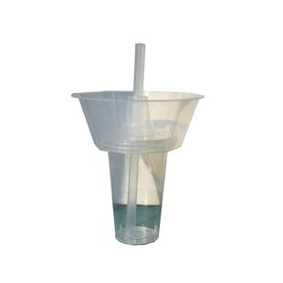 网红冒烟杯拇指煎包可乐杯加厚行走的火锅杯冷饮水果杯托碗冒菜杯