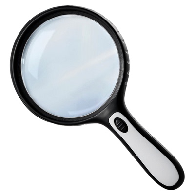 放大镜高清正品老人用100倍2026年新款手持高倍扩大镜用阅读看书报纸说明书老花镜鉴定专用带led灯便携式30倍