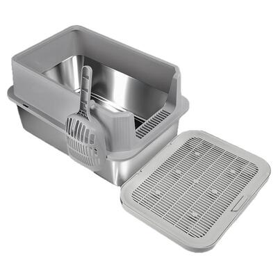 TallFly防粘不锈钢猫砂盆易清洁