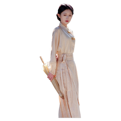 汉服女装冬款唐装中国风连衣裙